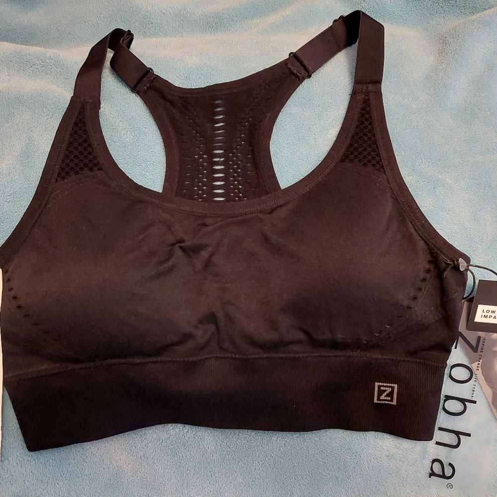 Zobha Black Sports Bra size M
